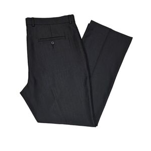 Perry Ellis Men's Black Pinstripe Dress Pants